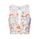Karl Kani Γυναικεία αμάνικη μπλούζα Chest Signature Flower Crop Top